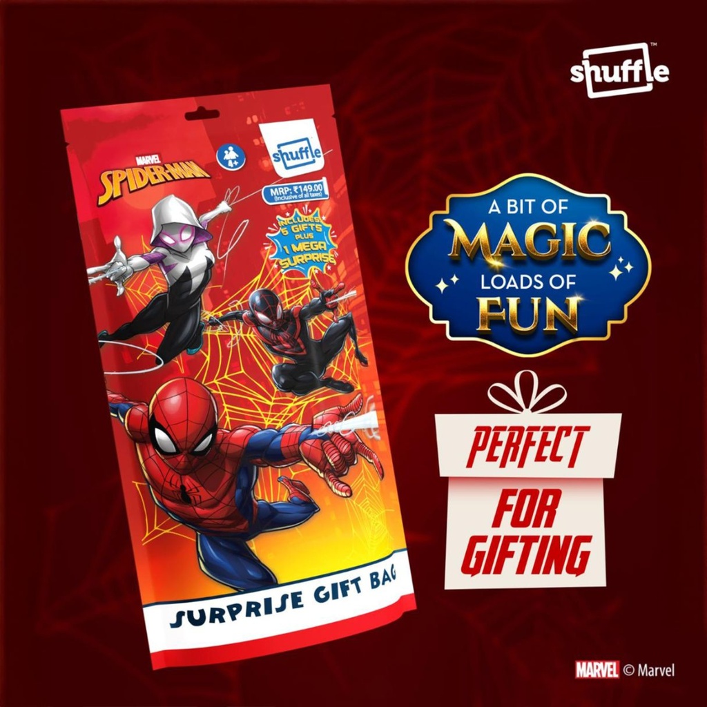 MARVEL SPIDERMAN SURPRISE GIFT BAGS 5 UNITS