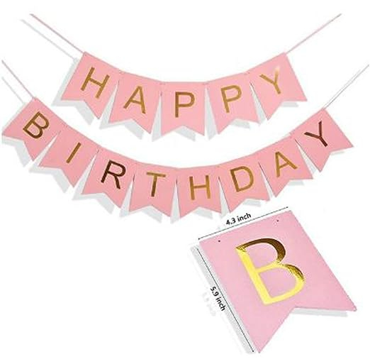 Picfest Happy Birthday Banner (Peach)