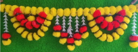 Diacraft Marigold Multicolour Toran 1472| Size:3"