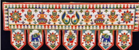 Diacraft Toran1282Hathi Popat L Set| Size:36 x 14 inch toran