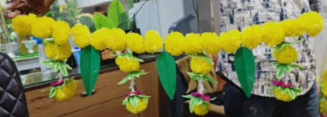 Diacraft Genda leaf Toran 1458| Size:3"