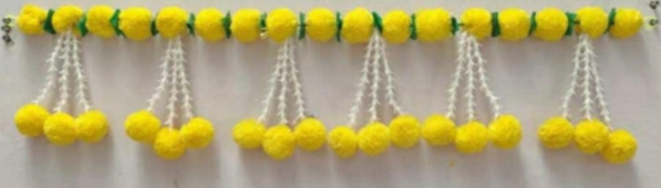 Diacraft Marigold Multicolour Toran --1780| Size:3"