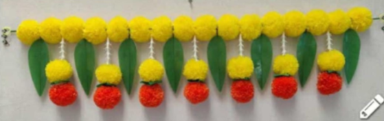 Diacraft Marigold Multicolour Toran -1784 | Size:3"