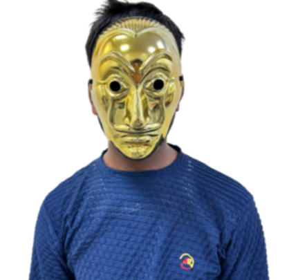 Picfest Golden Money Heist Halloween Mask