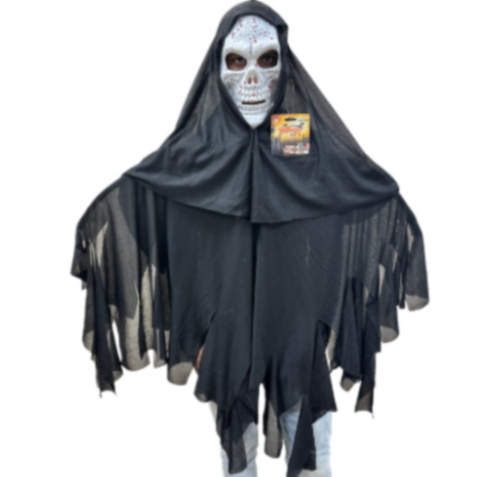 Picfest Scary White Skull Halloween Costume