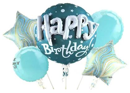 Picfest Aqua Theme Foil Balloon Pack of 5