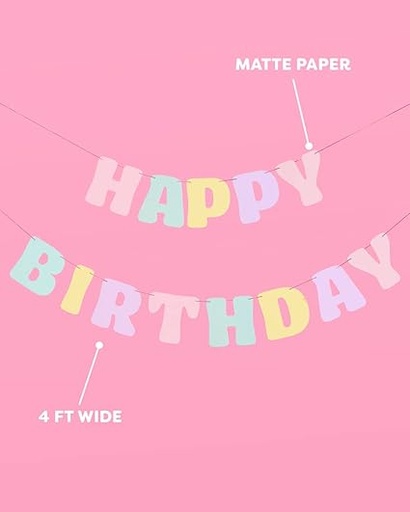 Picfest Happy Birthday Banner Multicolor