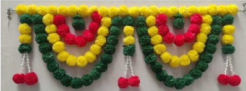 Diacraft Marigold Multicolour Toran -1778| Size:3"