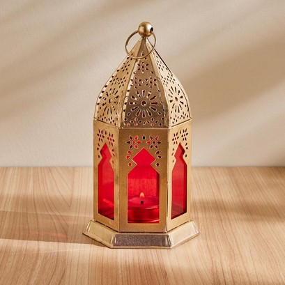 DIACRAFT MOROCCAN LANTERN WITH PLAIN GLASS
