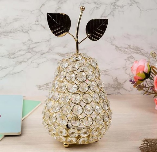 DIACRAFT PEAR CRYSTAL TEA LIGHT HOLDER