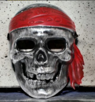 PICFEST HALLOWEEN PIRATE SKULL MASK 1PC